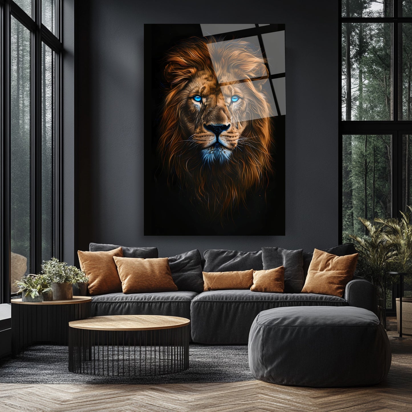 Aslan Cam Tablo