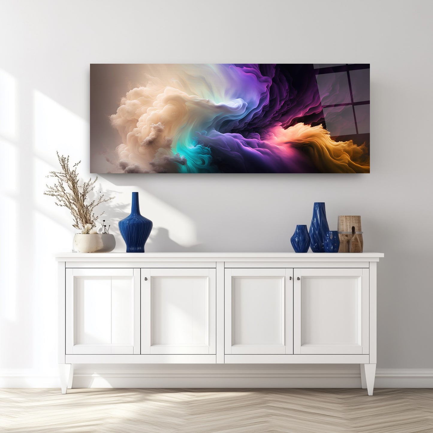 Mermer Desen Panoramik Cam Tablo