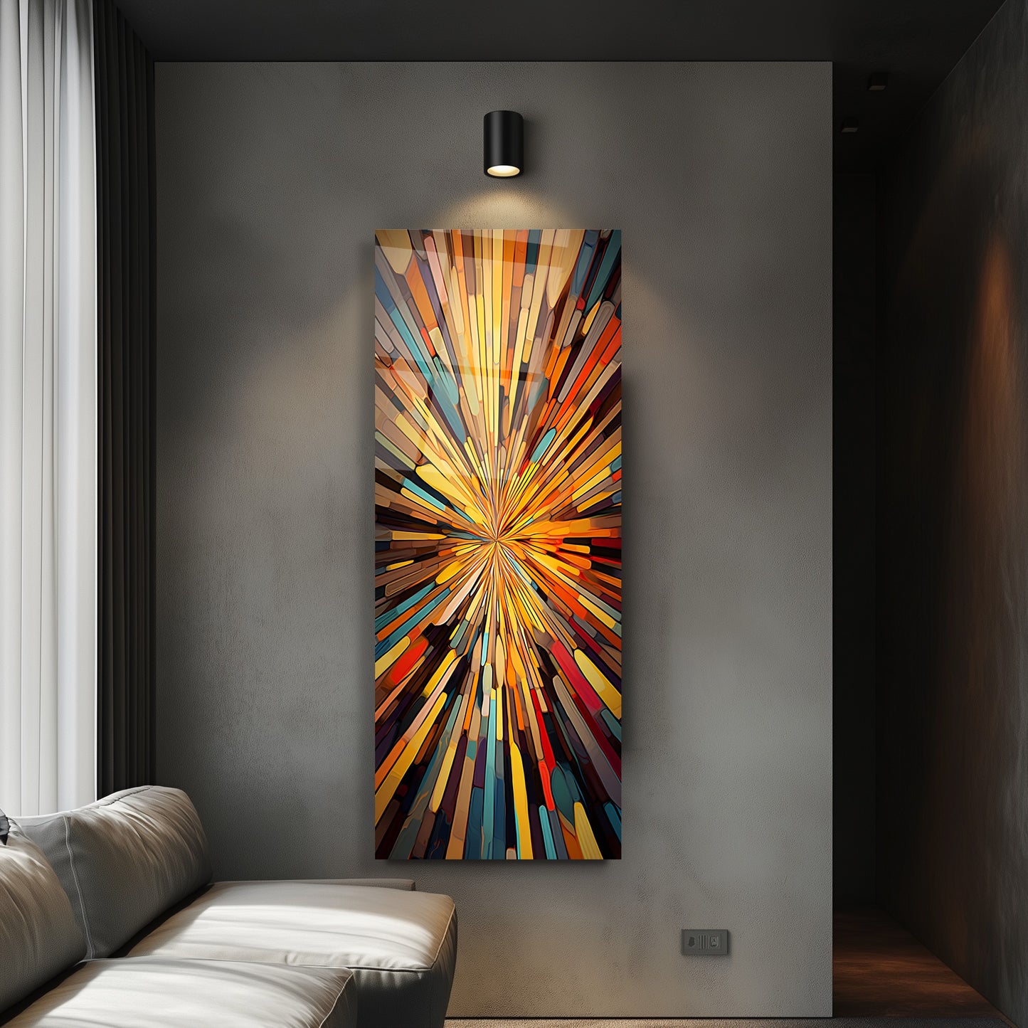 Soyut Panoramik Cam Tablo