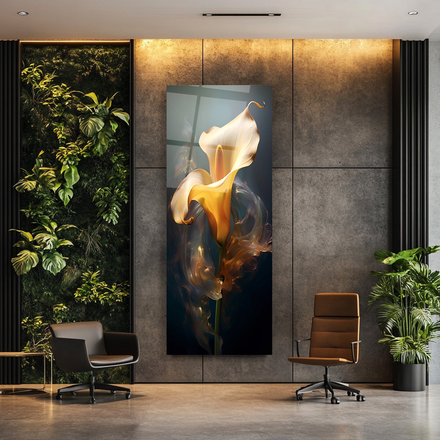 Çiçek Panoramik Cam Tablo