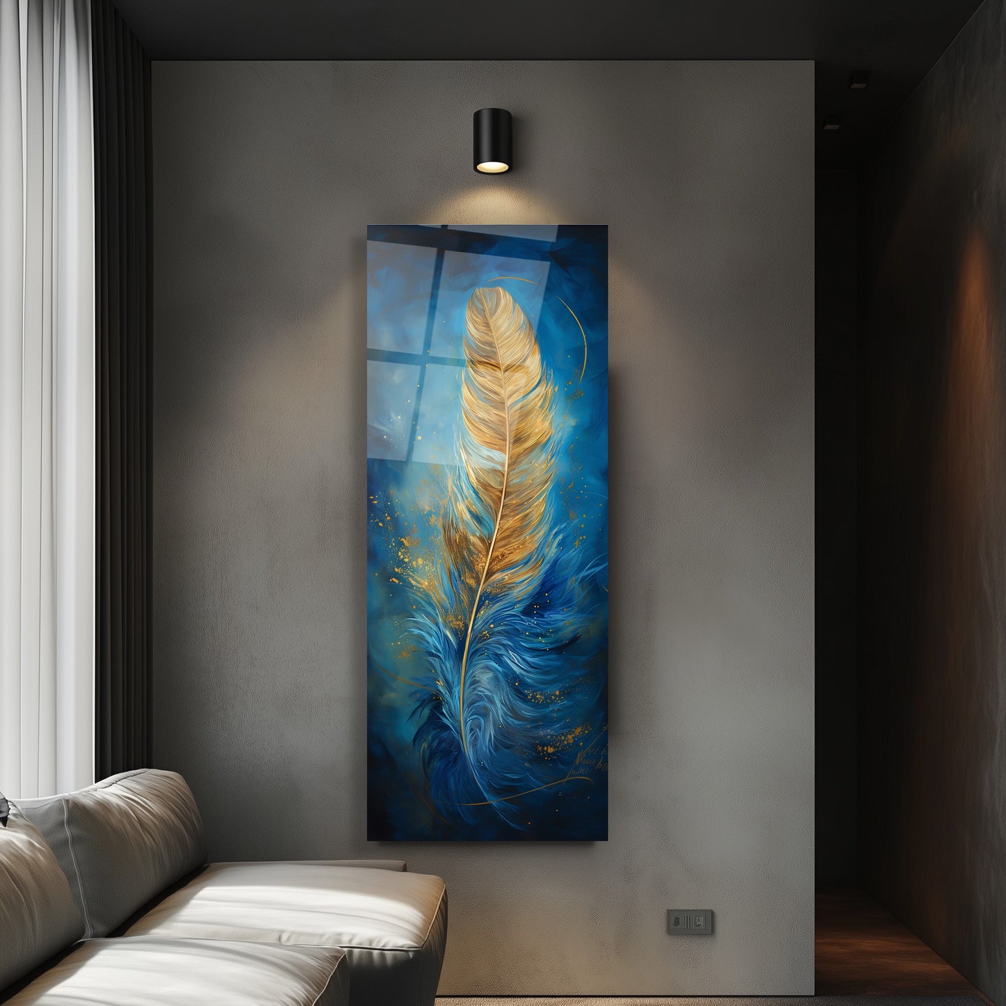 Gold Tüy Panoramik Cam Tablo