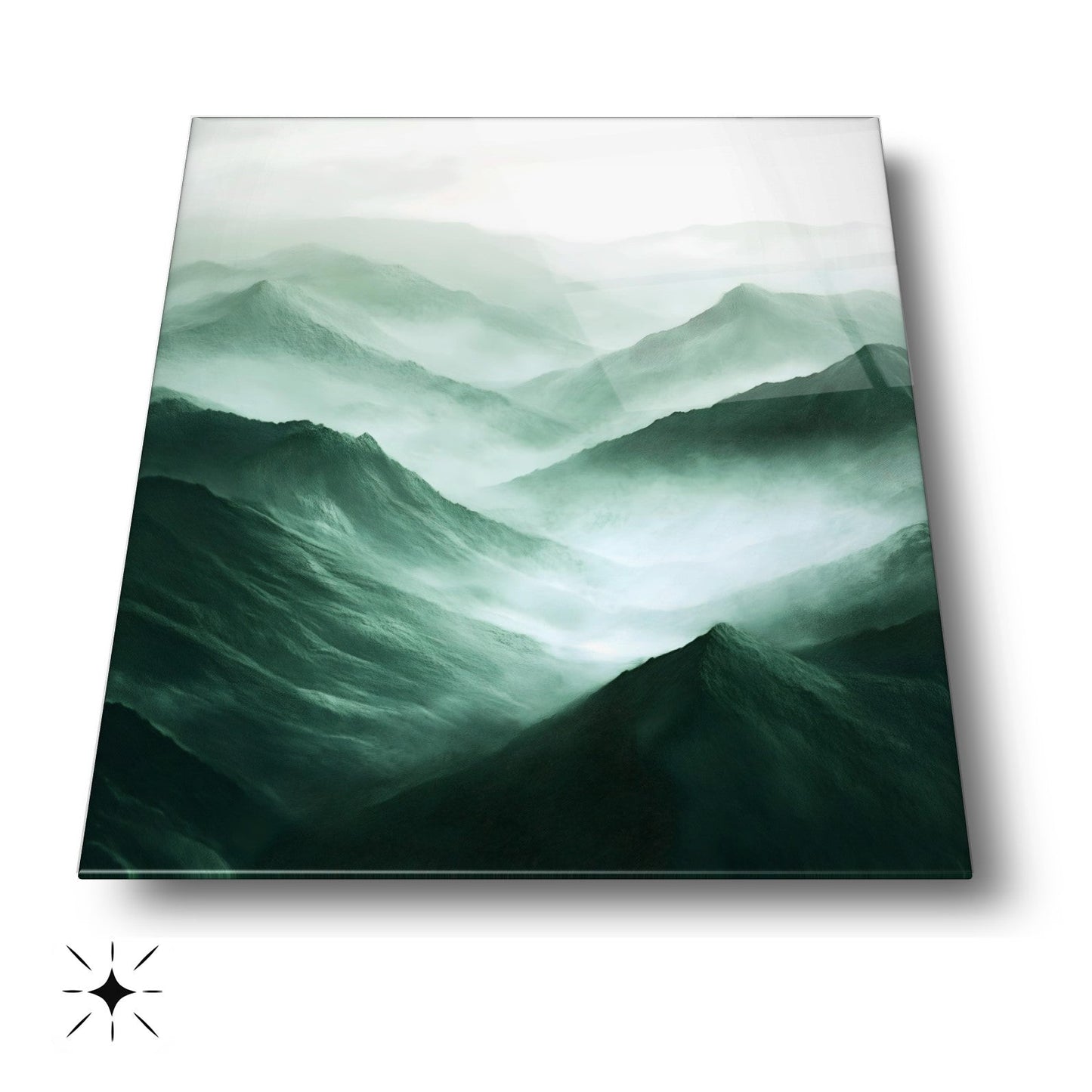 Dağ Manzarası Cam Tablo