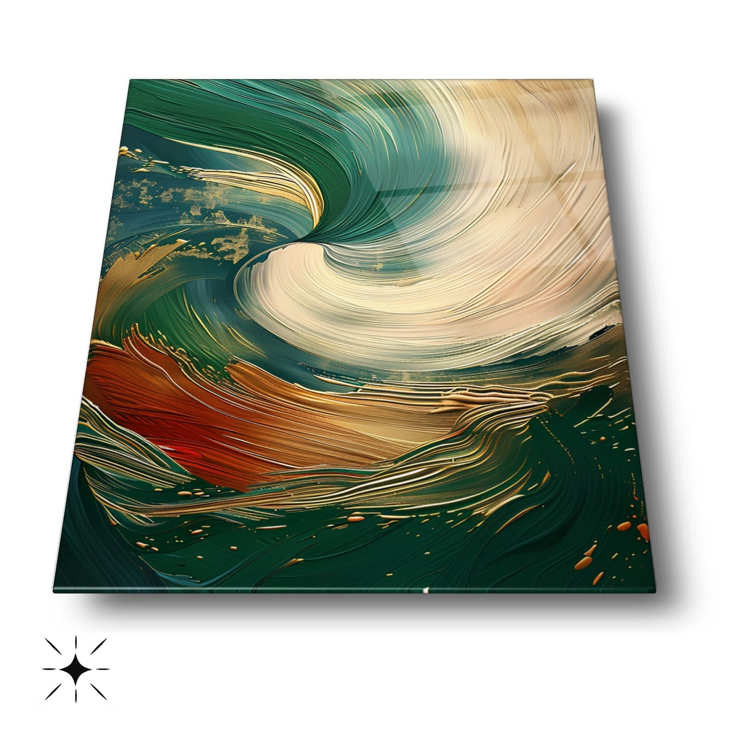 Soyut Yeşil Cam Tablo