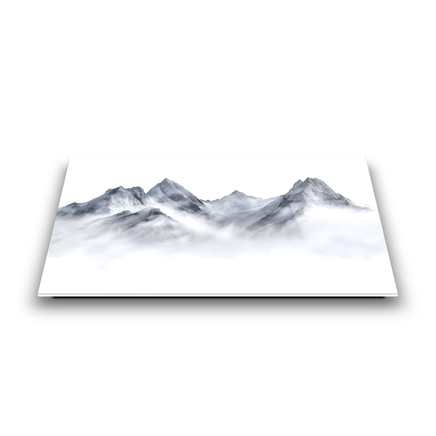 Karlı Dağ Manzarası Cam Tablo