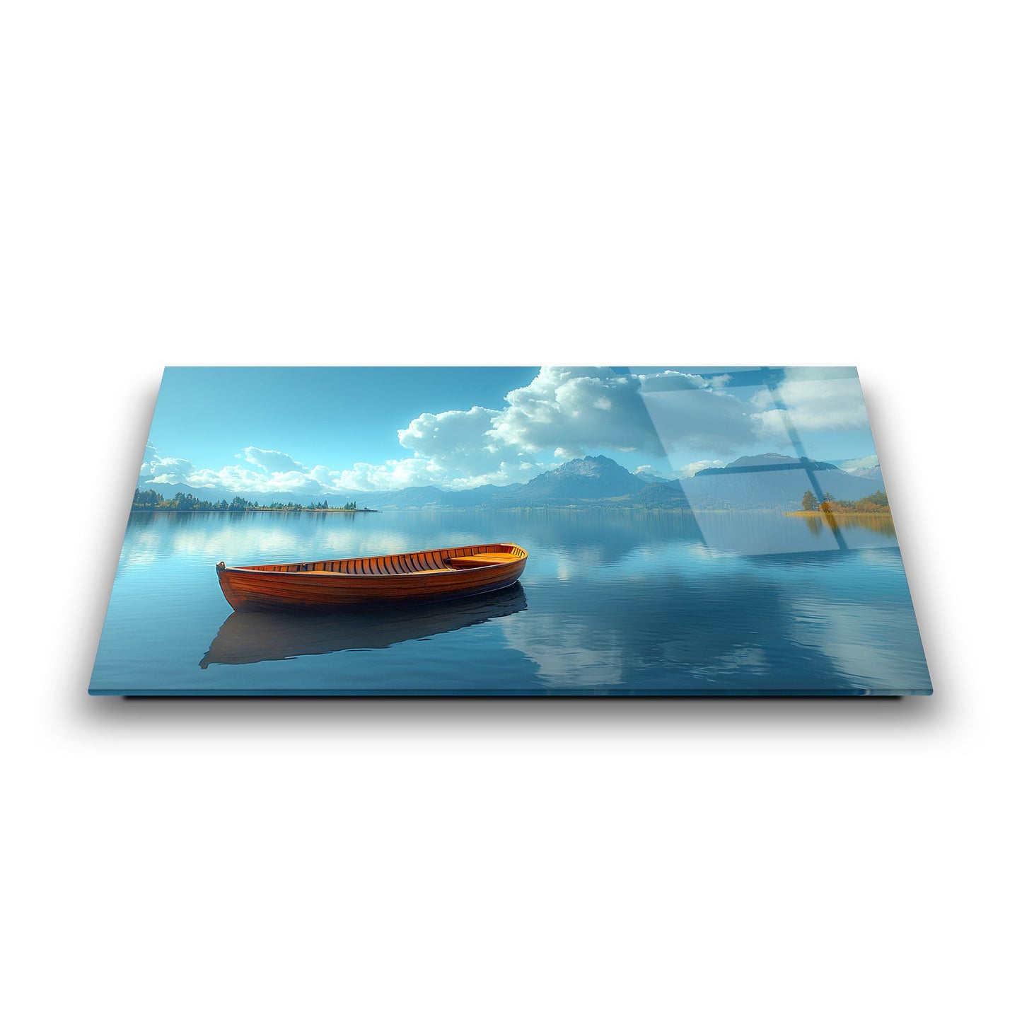 Göl Manzarası Cam Tablo