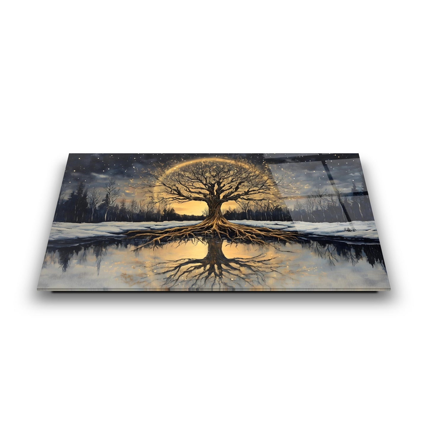 Hayat Ağacı Manzarası Cam Tablo
