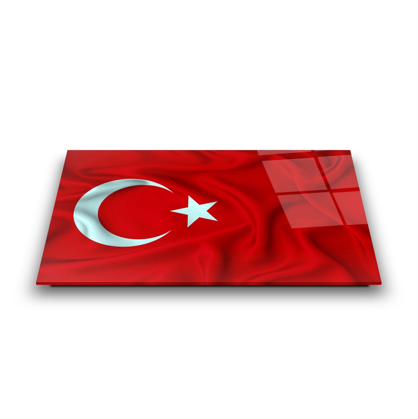 Dalgalı Bayrak Cam Tablo