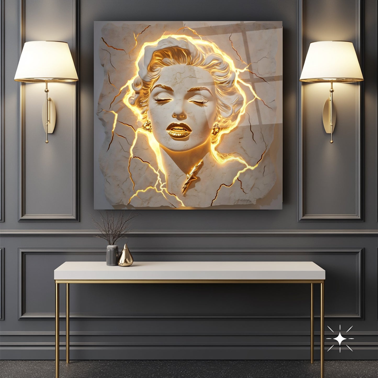 Marilyn Monroe Heykel Cam Tablo