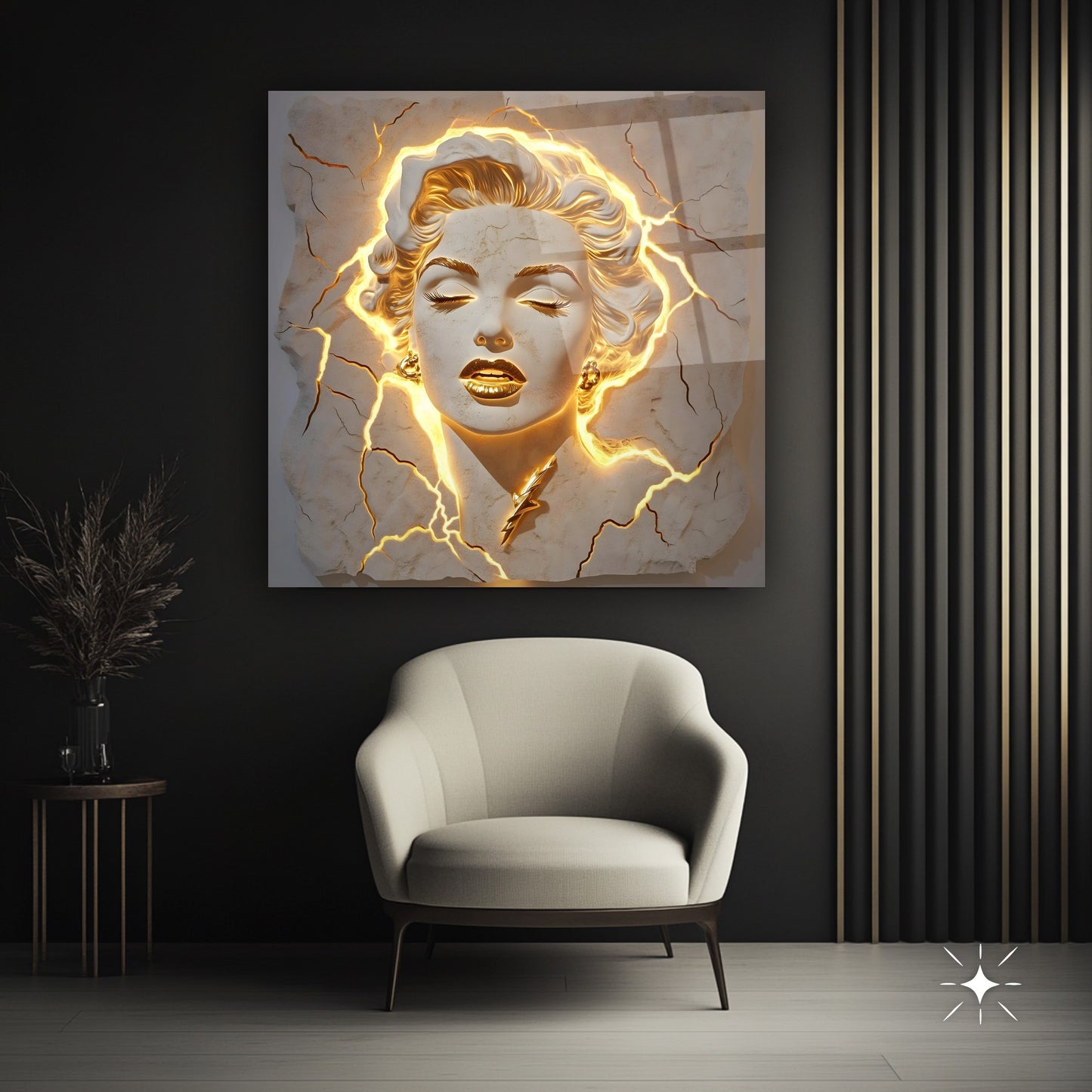 Marilyn Monroe Heykel Cam Tablo