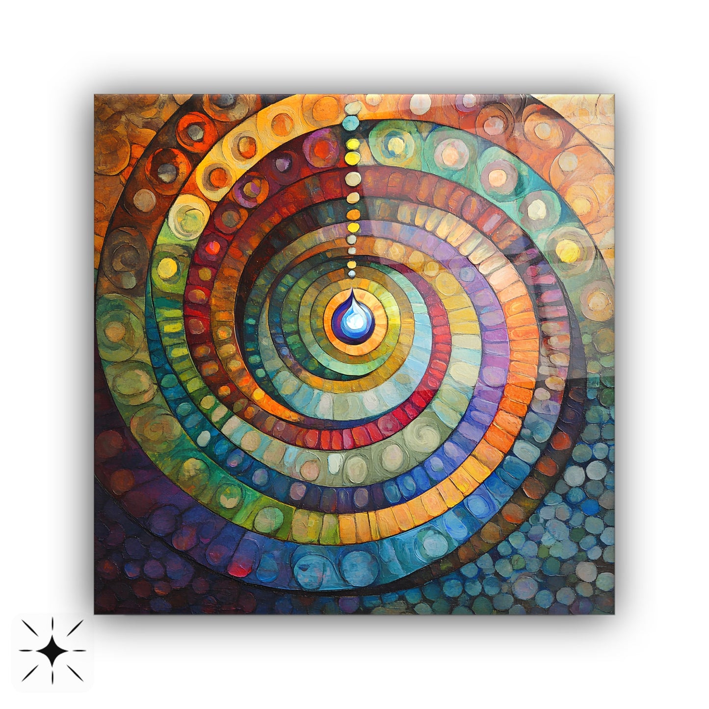 Renkli Soyut Spiral Cam Tablo