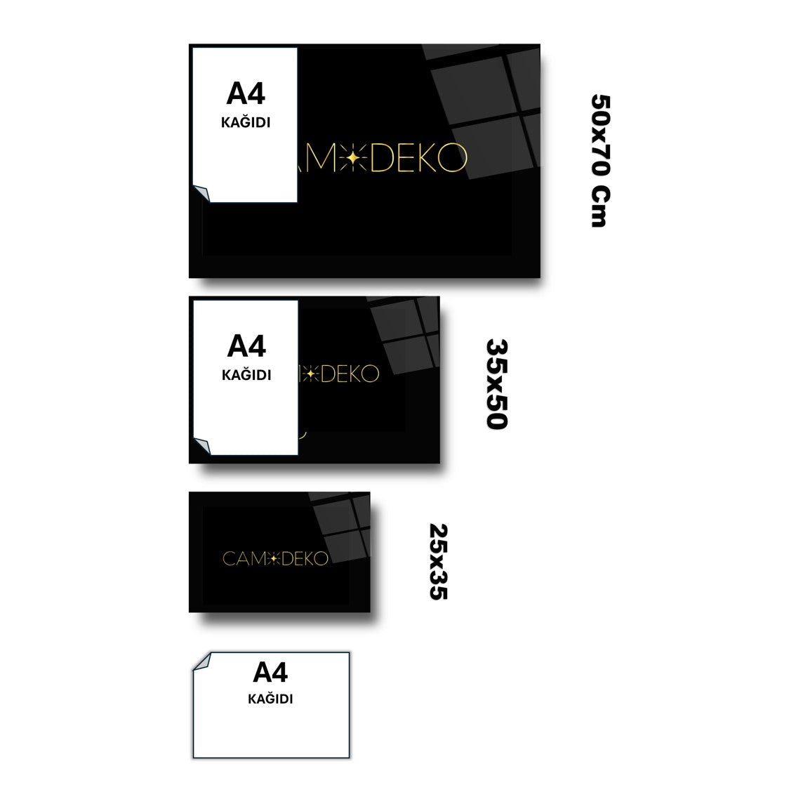 Gri Gold Mermer Desen Cam Tablo