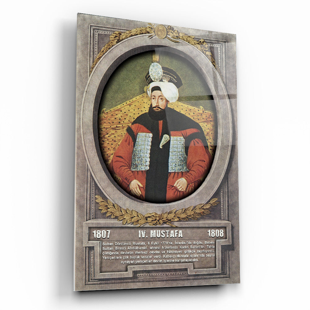 Osmanlı Padişahı 4. Mustafa Cam Tablo