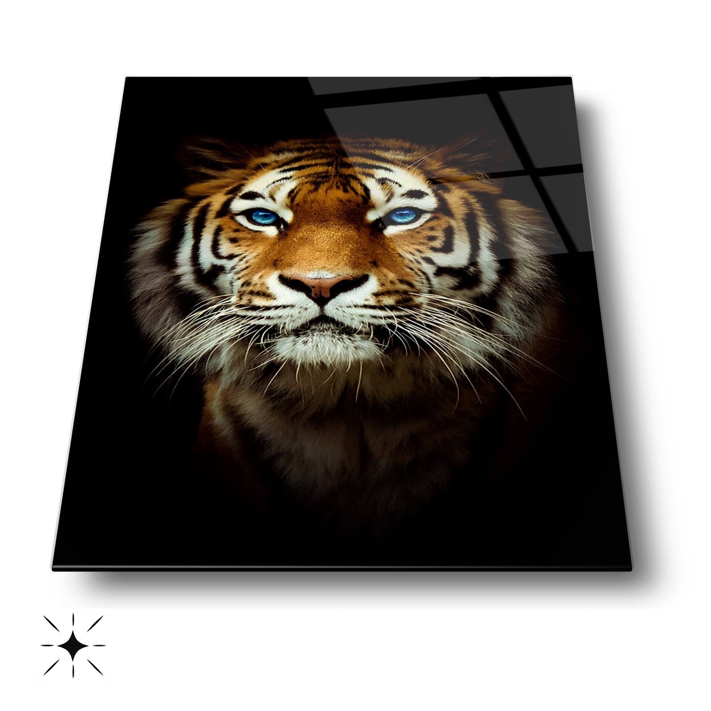 Mavi Gözlü Kaplan Cam Tablo