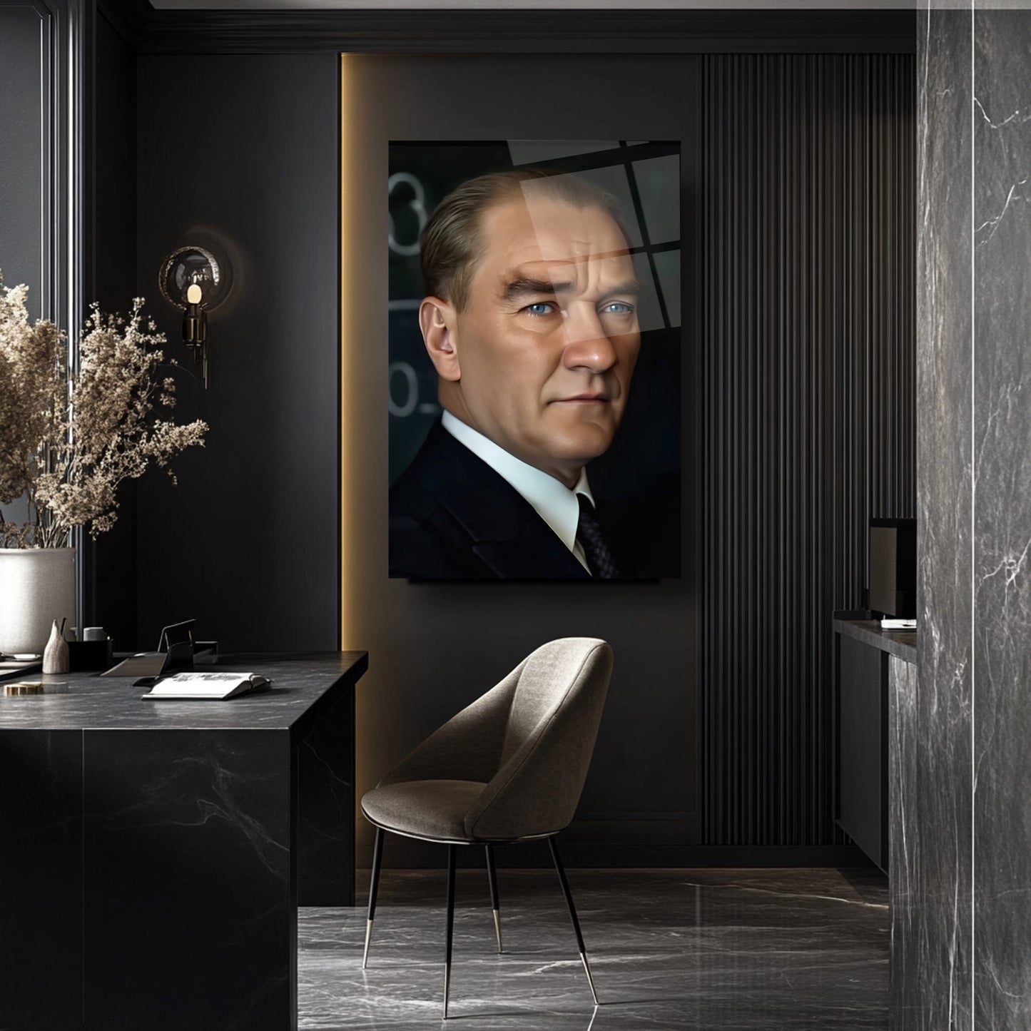 Atatürk Portresi Cam Tablo