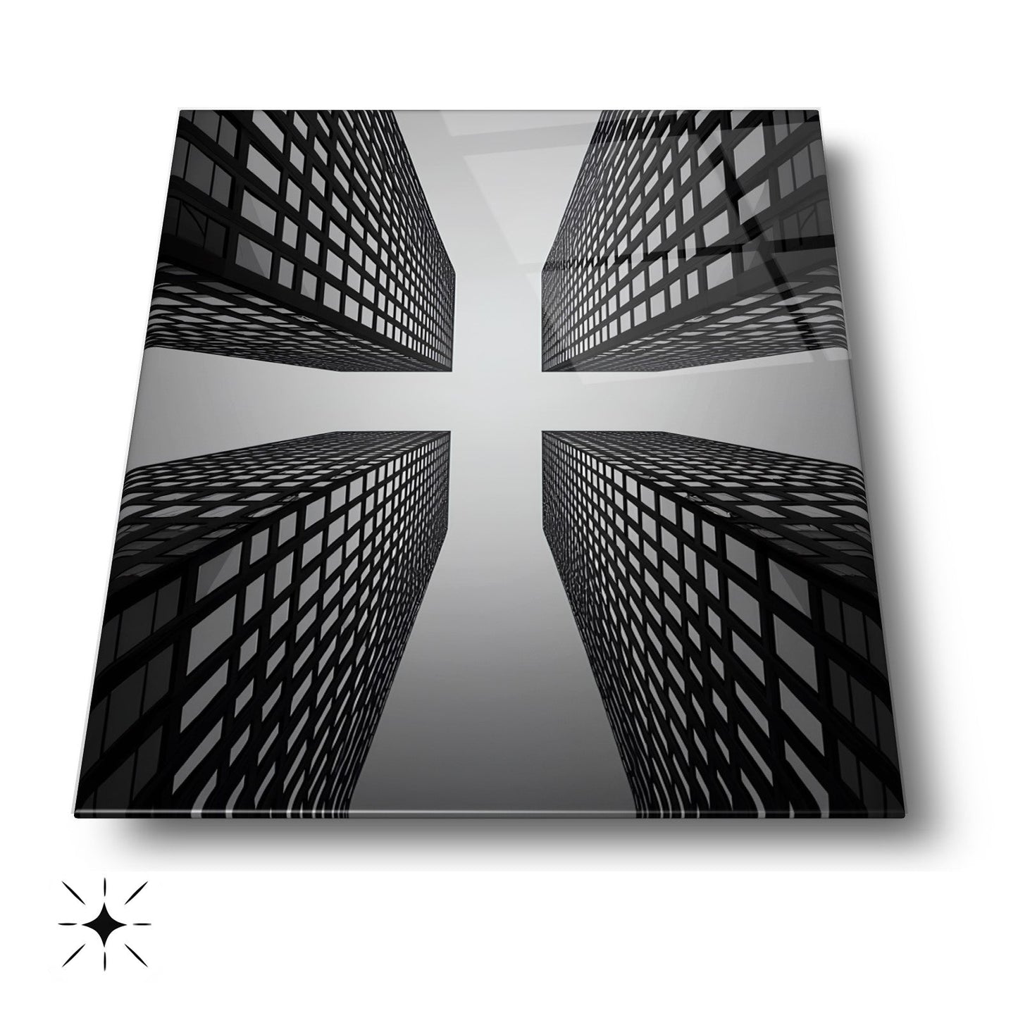 Gökdelen Manzarası Cam Tablo