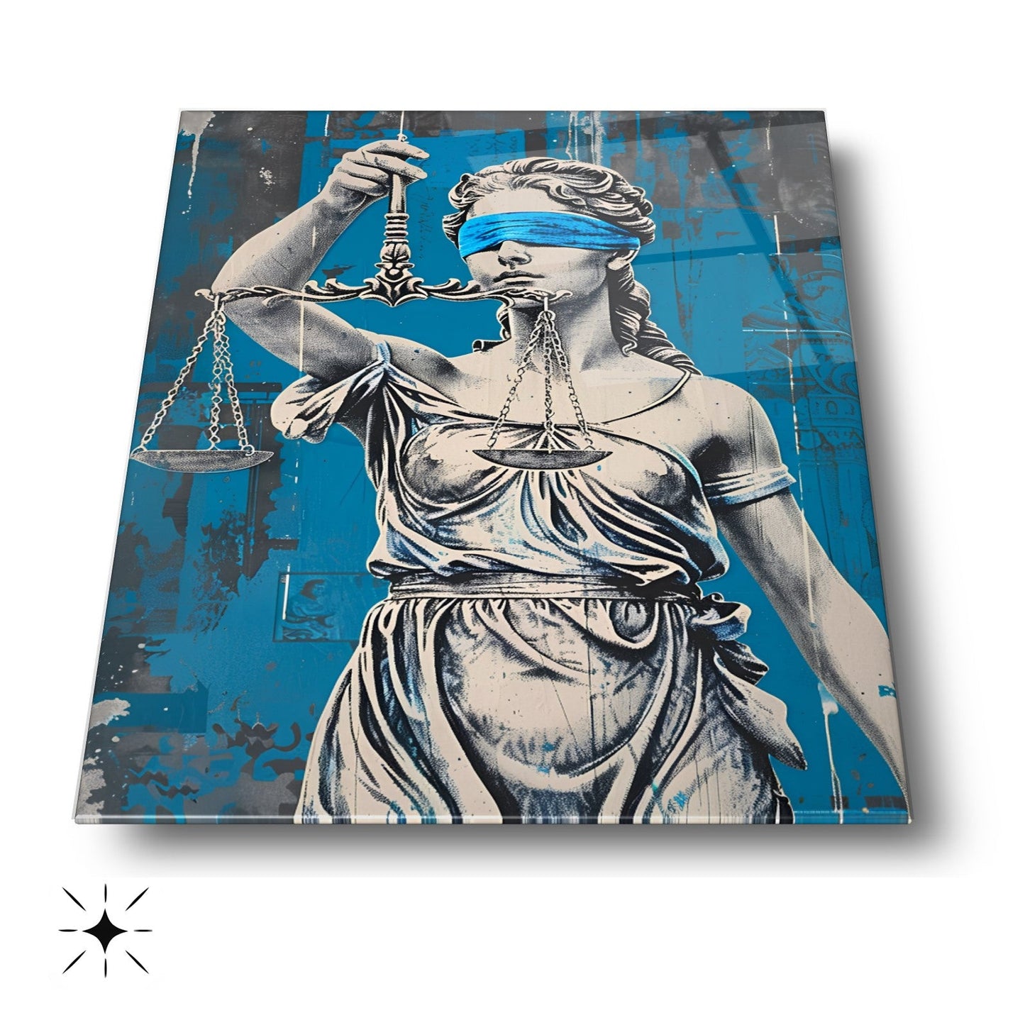 Themis Adalet Heykeli Cam Tablo