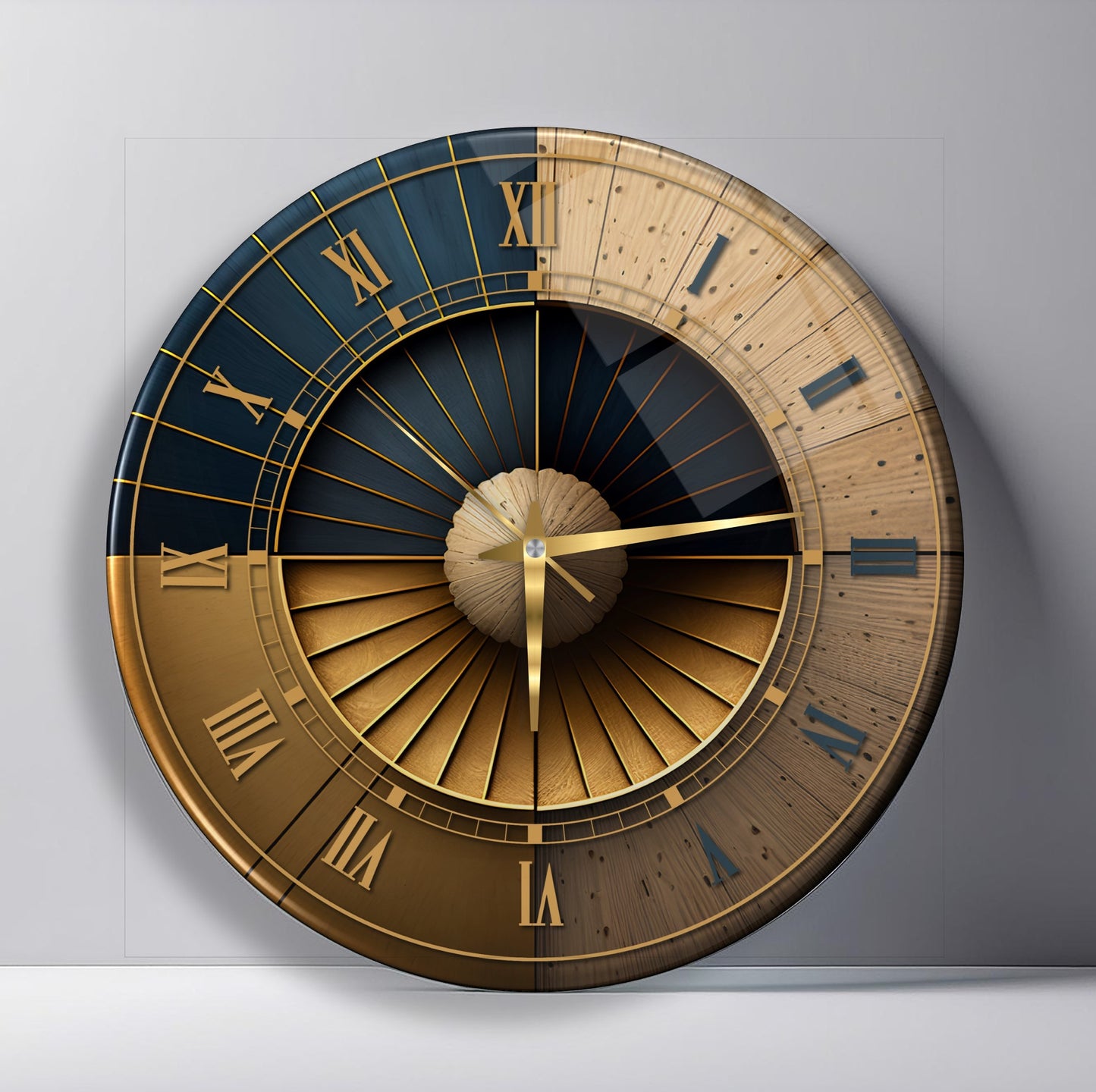 Soyut Gold Cam Saat