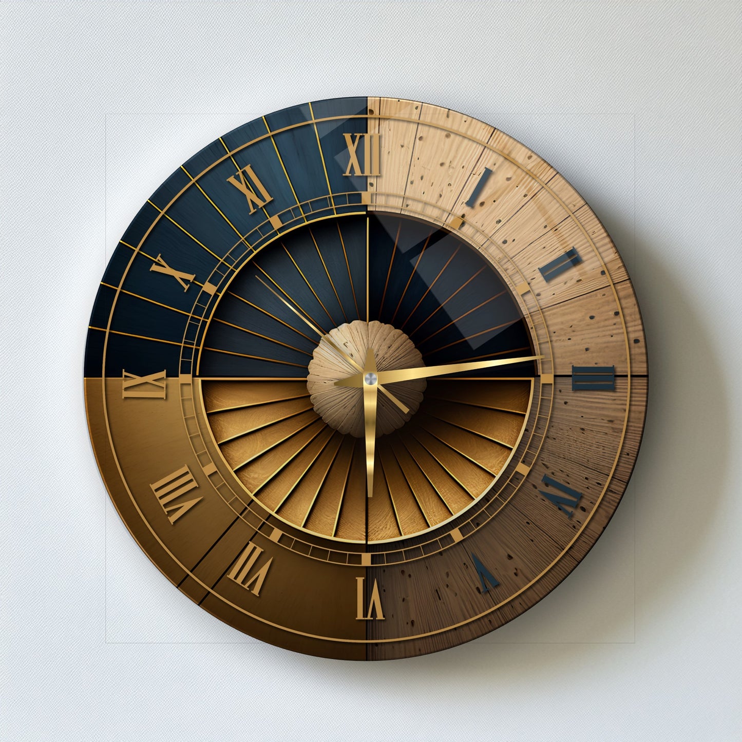 Soyut Gold Cam Saat