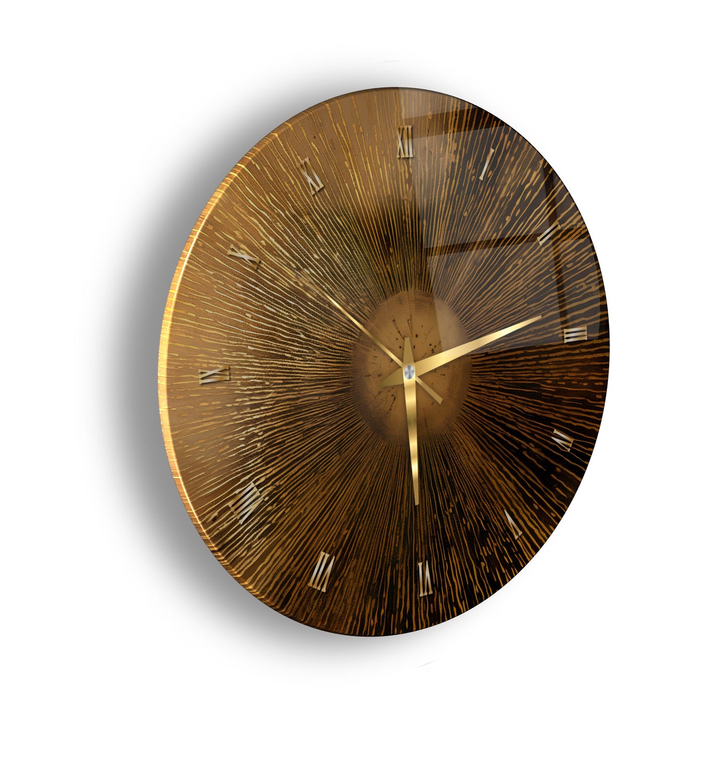 Soyut Gold Cam Saat