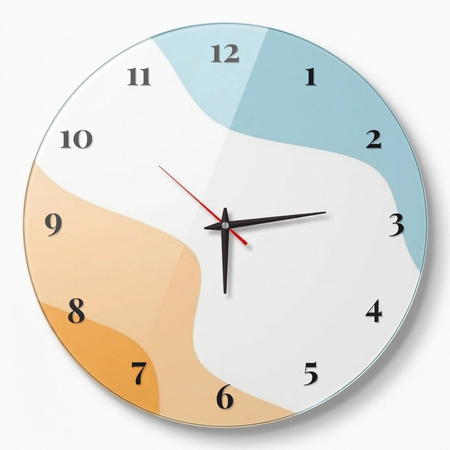 Modern Soyut Pastel Cam Saat