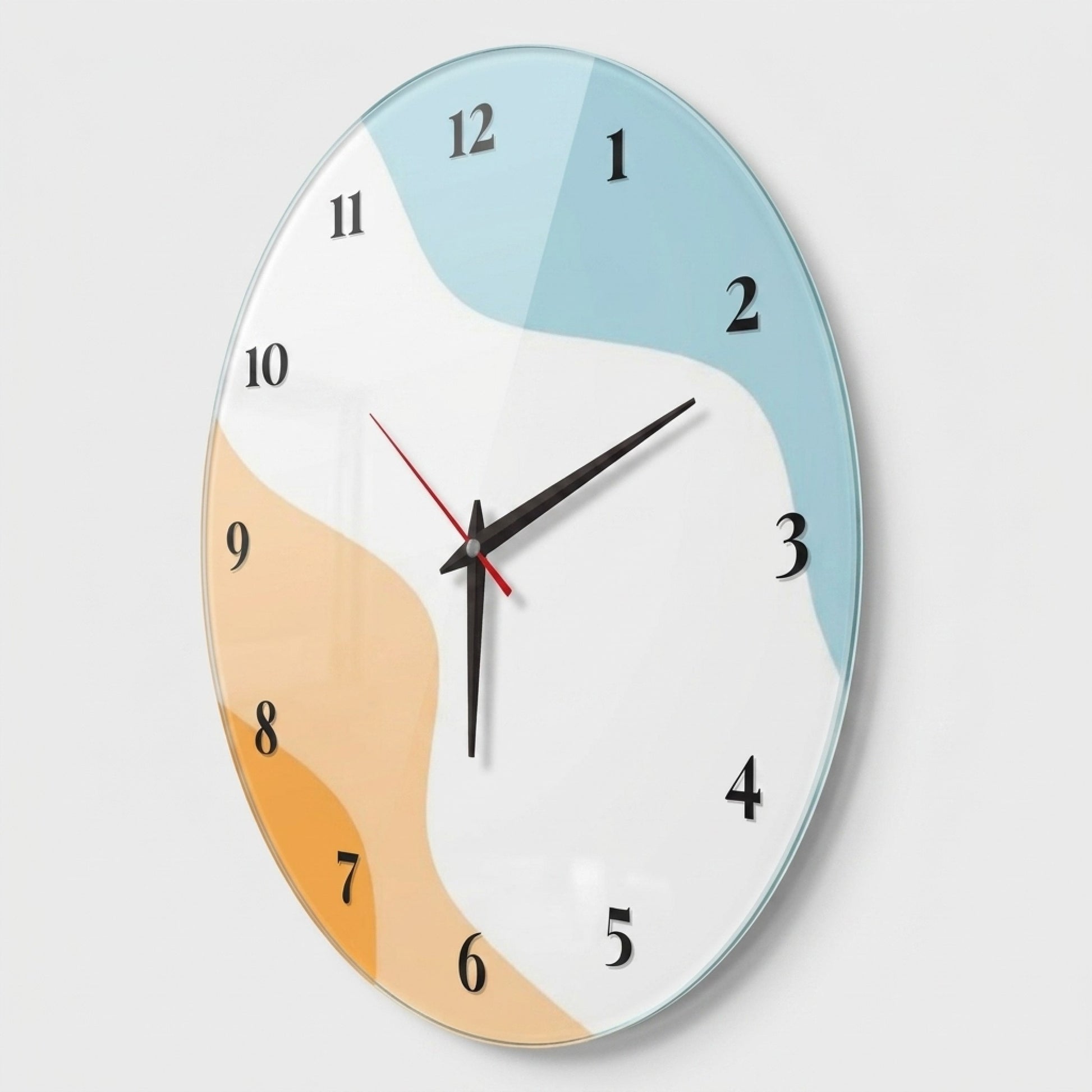 Modern Soyut Pastel Cam Saat