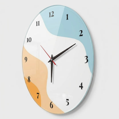 Modern Soyut Pastel Cam Saat