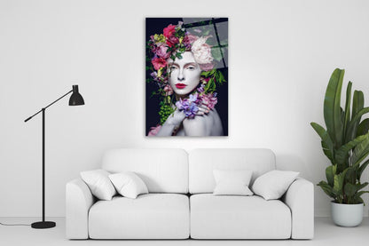 Kadın Dikey Cam Tablo