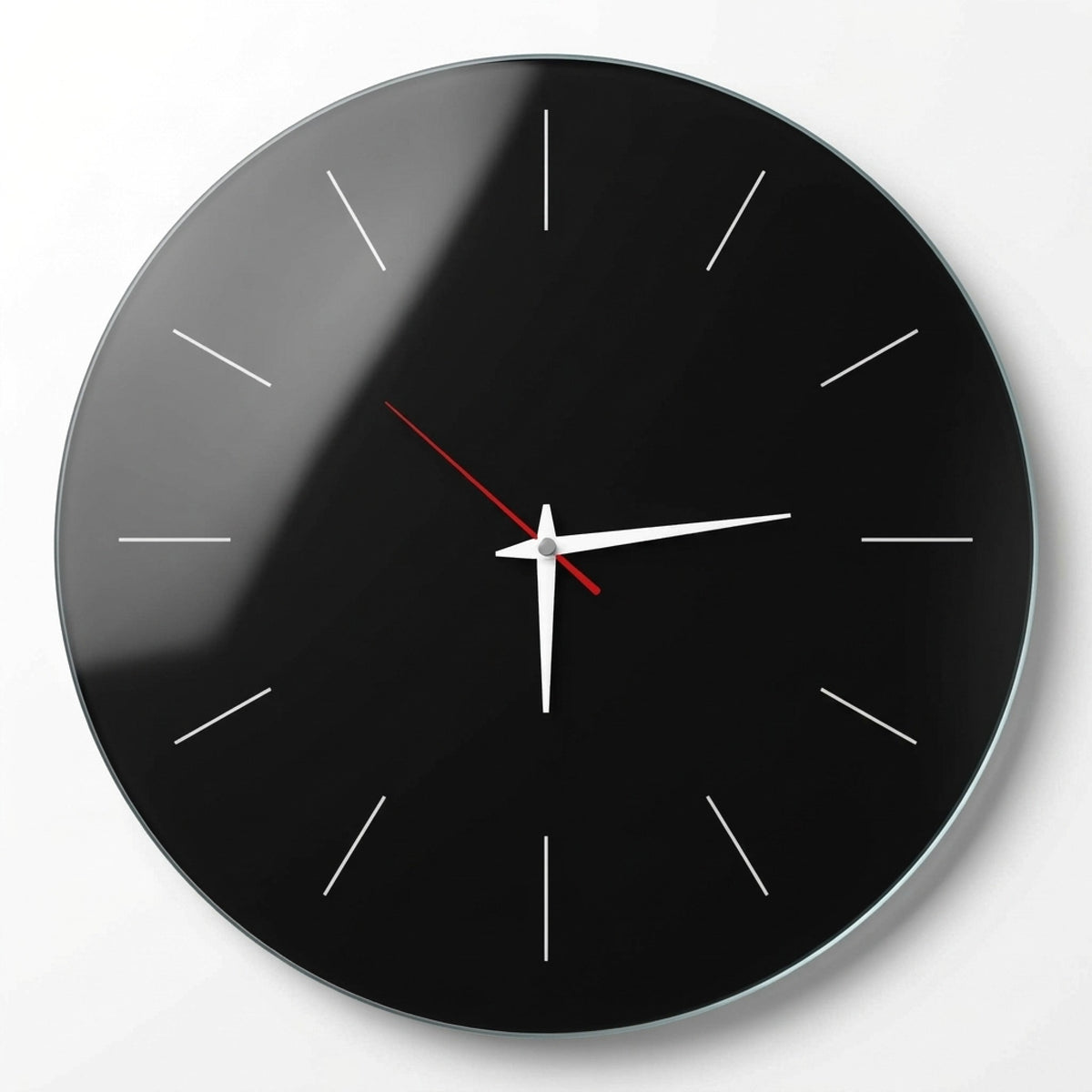 Minimalist Siyah Cam Saat