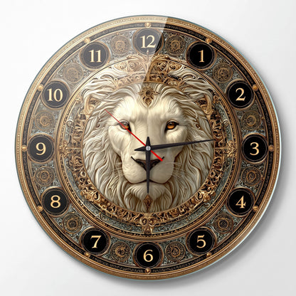 Aslan Kafalı Barok Cam Saat
