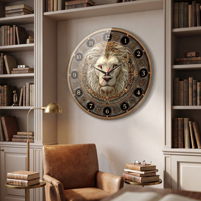 Aslan Kafalı Barok Cam Saat