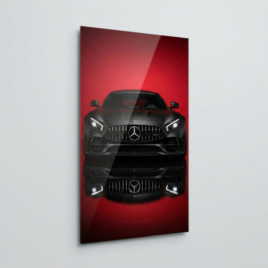 Mat Siyah Mercedes AMG GT Araba Dikey Cam Tablo