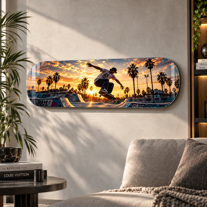 Kişiye Özel Yatay Skate Board Cam Tablo - Premium mekan