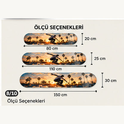 Kişiye Özel Yatay Skate Board Cam Tablo - Ölçü seçenekleri