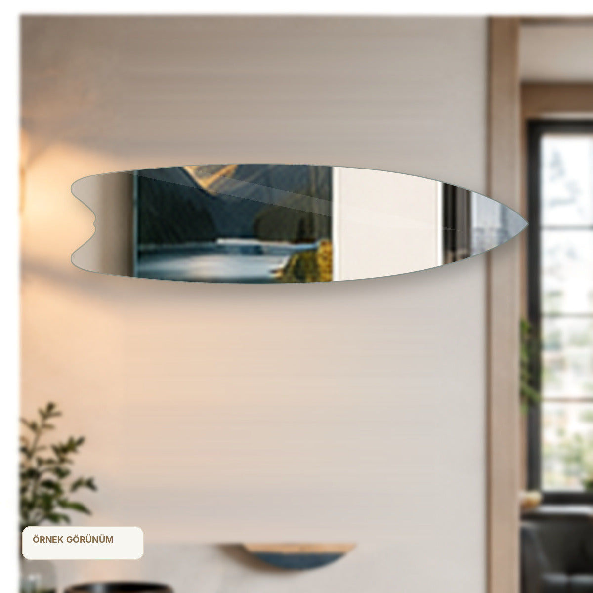 Kişiye Özel Yatay Surf Board Cam Tablo - office