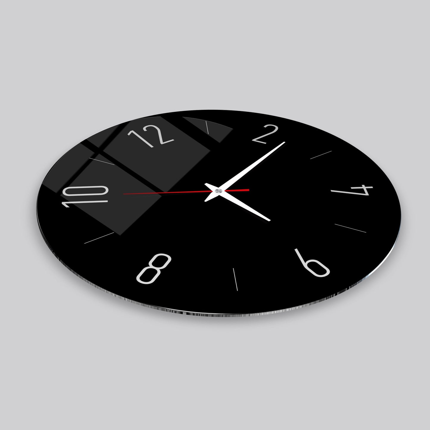 Minimal Siyah Cam Saat