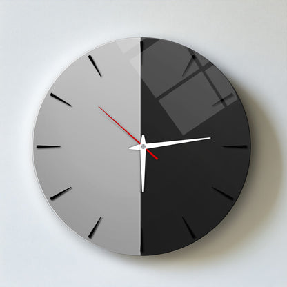 Siyah Beyaz Minimal Cam Saat