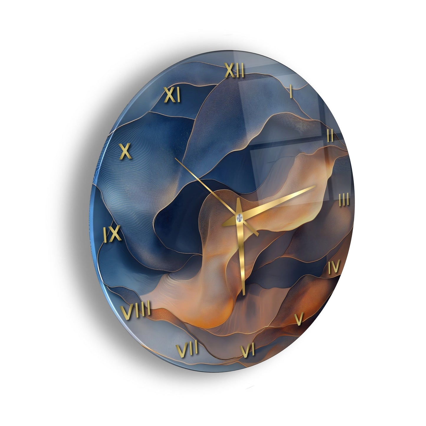 Soyut Bronz Cam Saat