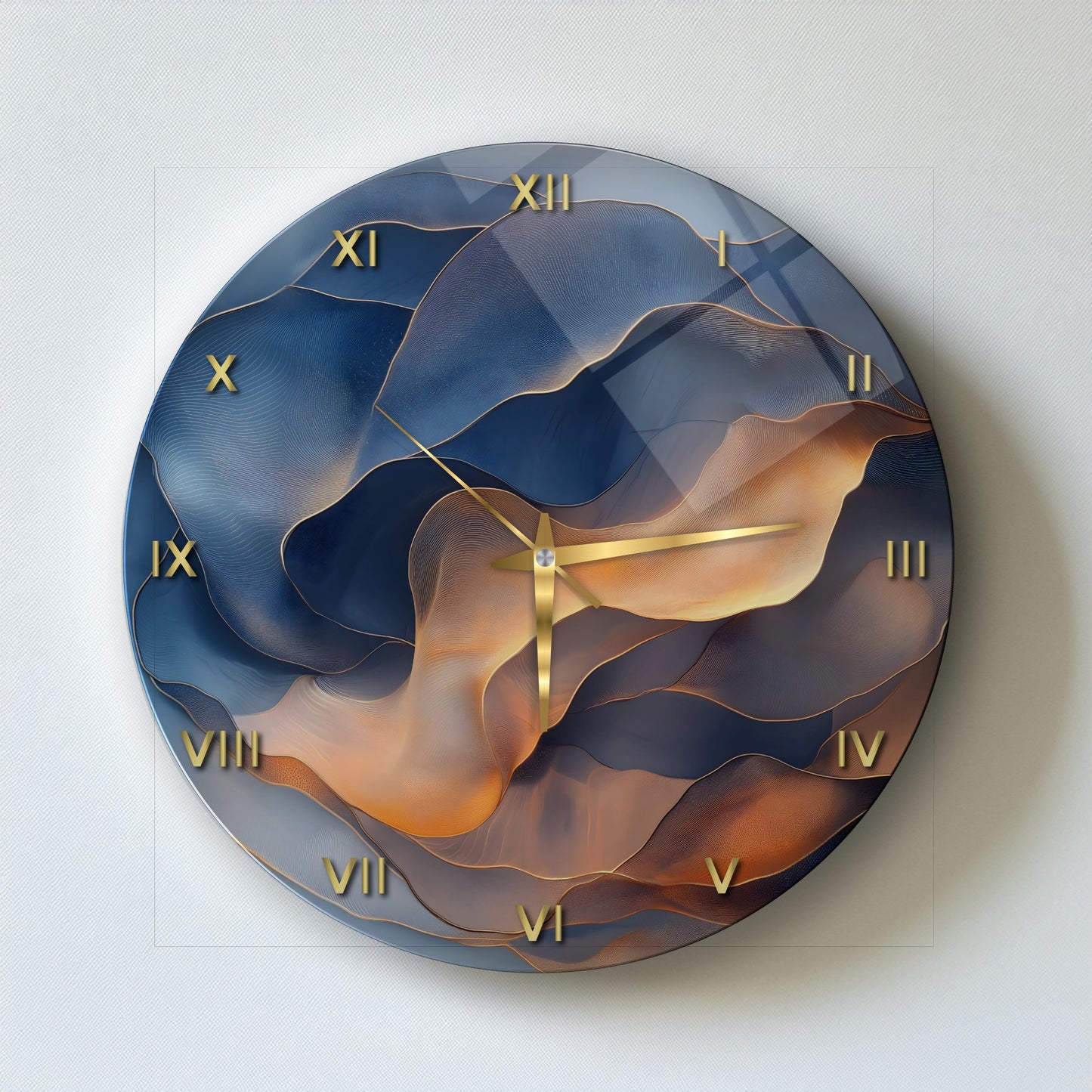 Soyut Bronz Cam Saat