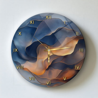 Soyut Bronz Cam Saat