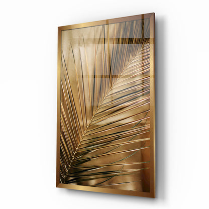 Gold Desen Dikey Cam Tablo