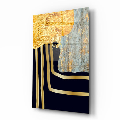 Gold Desenler Dikey Cam Tablo