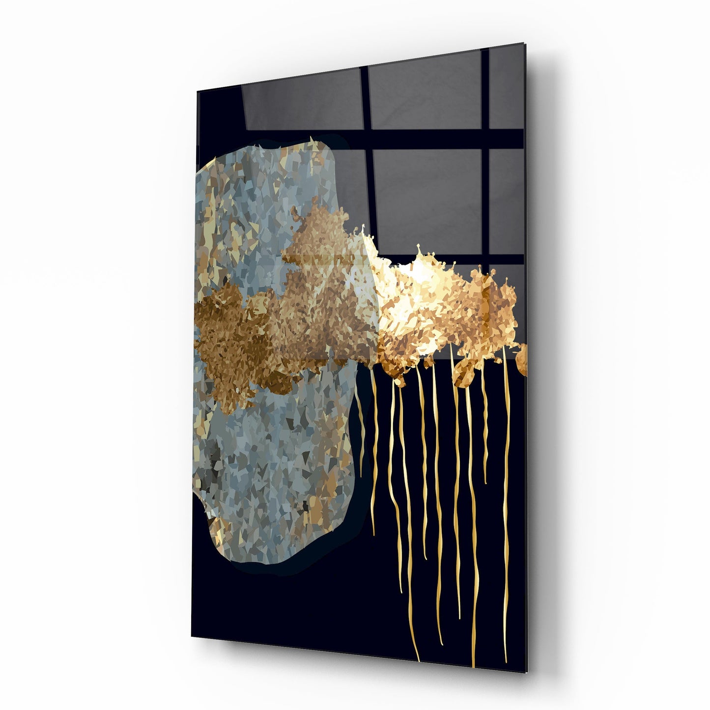 Gold Desenler Dikey Cam Tablo