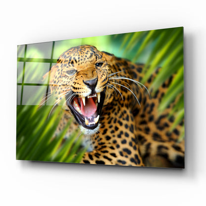 Leopar Yatay Cam Tablo