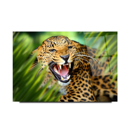 Leopar Yatay Cam Tablo