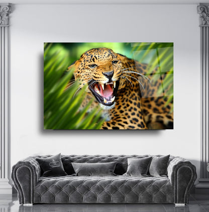 Leopar Yatay Cam Tablo