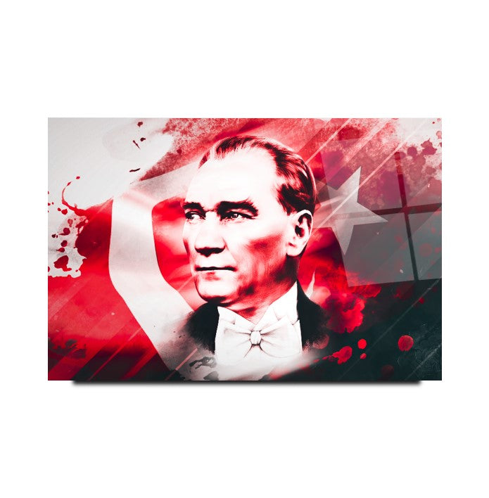 Atatürk Yatay Cam Tablo