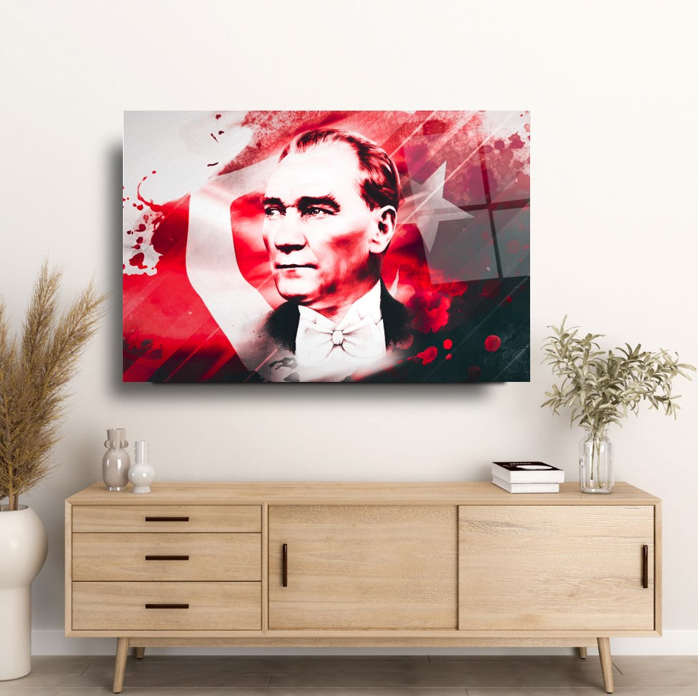 Atatürk Yatay Cam Tablo