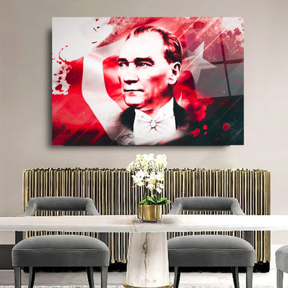 Atatürk Yatay Cam Tablo