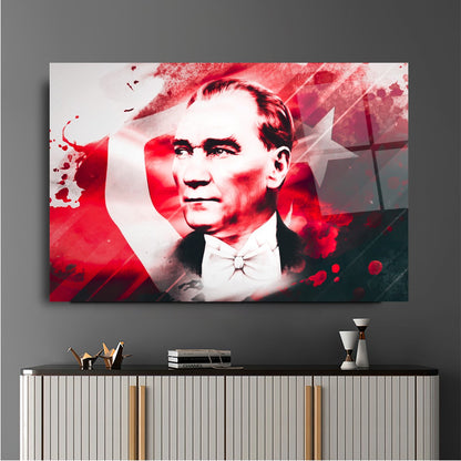 Atatürk Yatay Cam Tablo