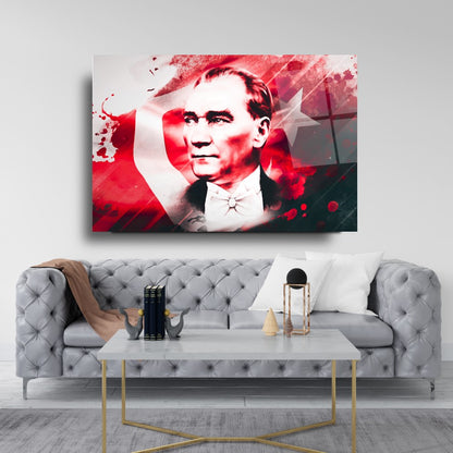 Atatürk Yatay Cam Tablo